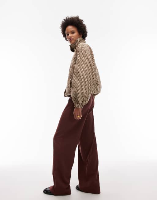 ASOS DESIGN - Broek met wijde pijpen in bruin, deel van co-ord set, 4 van 5