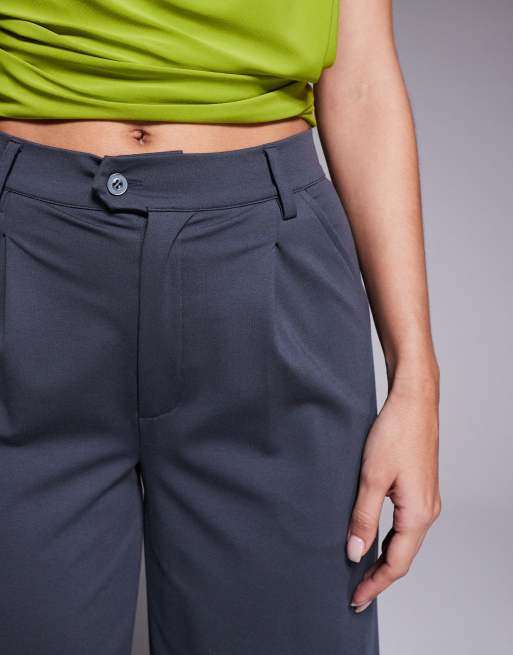 ASOS DESIGN - Broek met wijde pijpen in donkergrijs, 3 van 5