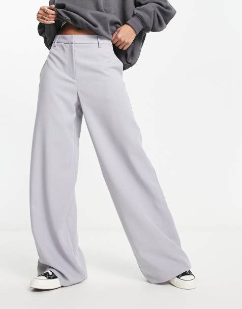 ASOS DESIGN - Broek met wijde pijpen in grijs - view 1