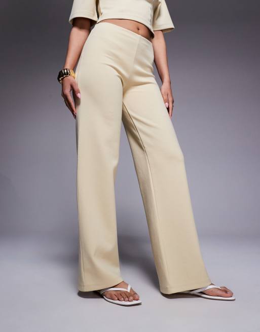ASOS DESIGN - Broek met wijde pijpen in lichtgeel, deel van co-ord set, 4 van 5
