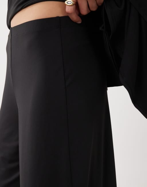 ASOS DESIGN - Broek met wijde pijpen in zwart, deel van co-ord set, 3 van 5