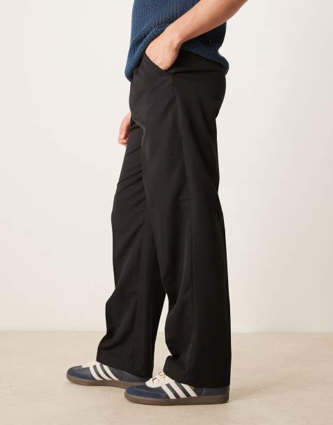ASOS DESIGN - Broek met wijde pijpen in zwart - view 1