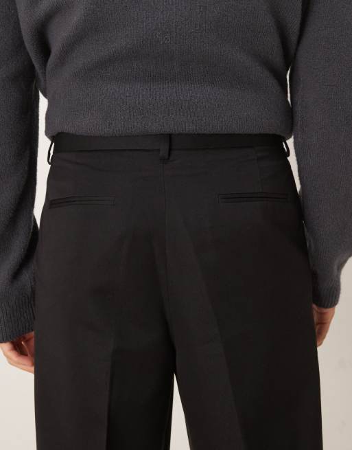 ASOS DESIGN - Broek met wijde pijpen in zwart, 5 van 5
