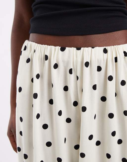 ASOS DESIGN - Broek van linnenmix met ballonpijpen en stippen, 5 van 5