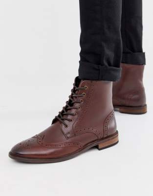 brown brogue boots