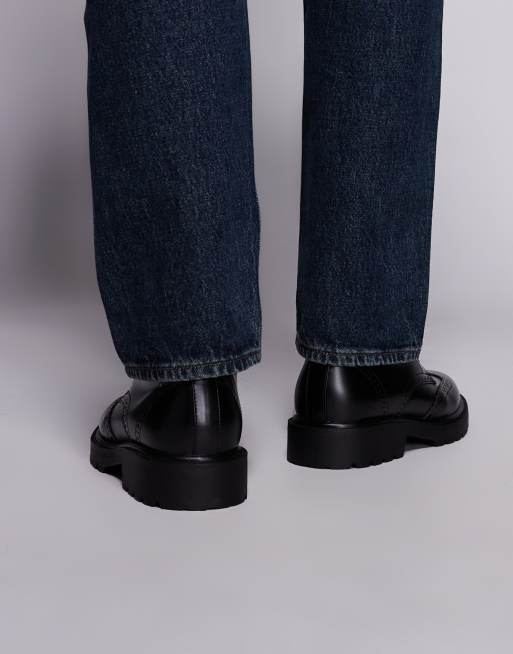 ASOS DESIGN - Brogue-laarzen met veters in zwart, 4 van 4