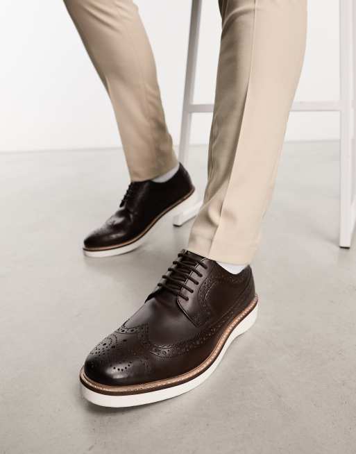 Dress shoes with white on sale sole