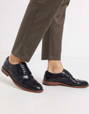 asos leather brogues