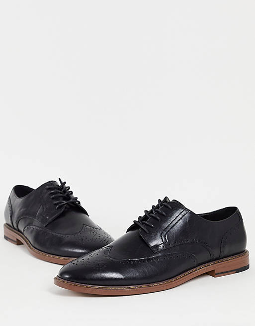 Asos Men Shoes Flat Shoes Brogues Brogue shoes in faux leather 