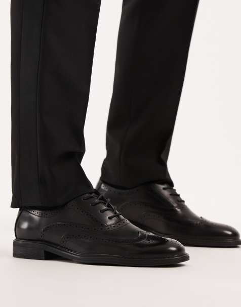 ASOS DESIGN brogue shoes in black - view 1