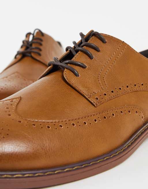 Asos design brogue shoes online