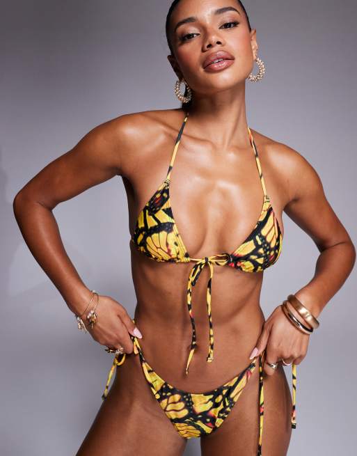 ASOS DESIGN - Brooke - Haut de bikini triangle - Imprimé papillon, 2 de 4