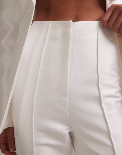 ASOS DESIGN - Bruidskleding - Elegante cigarette broek in ivoorwit, 3 van 5