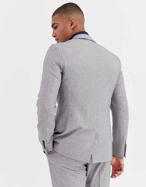 ASOS DESIGN - Bruiloft - Skinny colbert in gemêleerd grijs, 2 van 4
