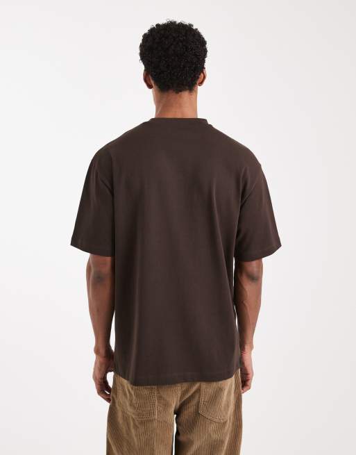 ASOS DESIGN - Brun afslappet kraftig T-shirt, 3 af 5