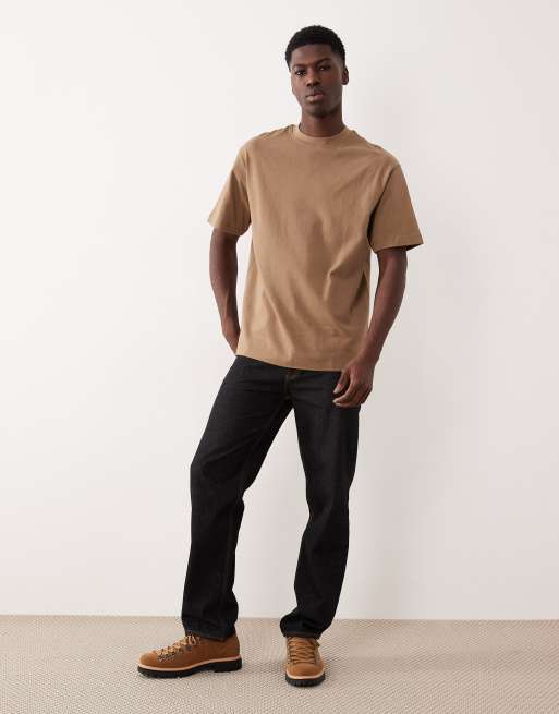 ASOS DESIGN - Brun afslappet kraftig T-shirt , 2 af 5