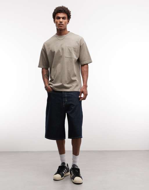 ASOS DESIGN - Brun forvasket og oversized T-shirt i kraftigt materiale med solgrafik, 2 af 5