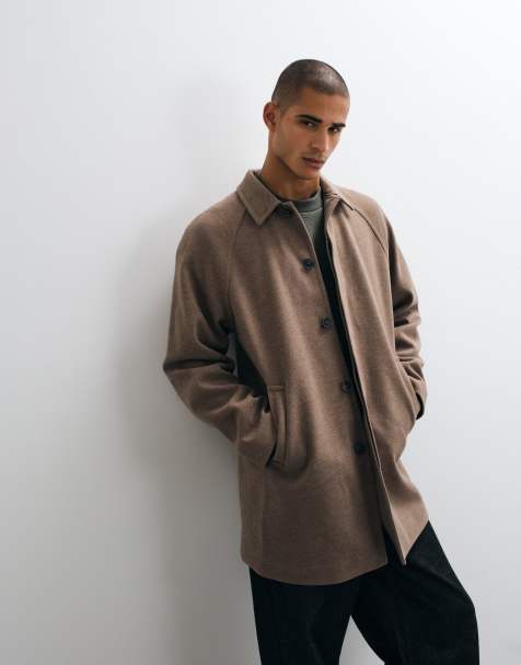 ASOS DESIGN - Brun frakke i uldblanding - view 1
