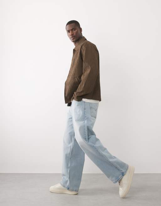 ASOS DESIGN - Brun harrington-jakke i jersey med tekstur, 3 af 5