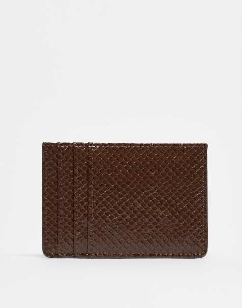 ASOS DESIGN - Brun kortholder med tekstur - view 1