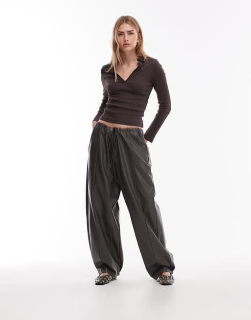 ASOS DESIGN – Brun, krympt, snäv pikétröja, 2 av 4