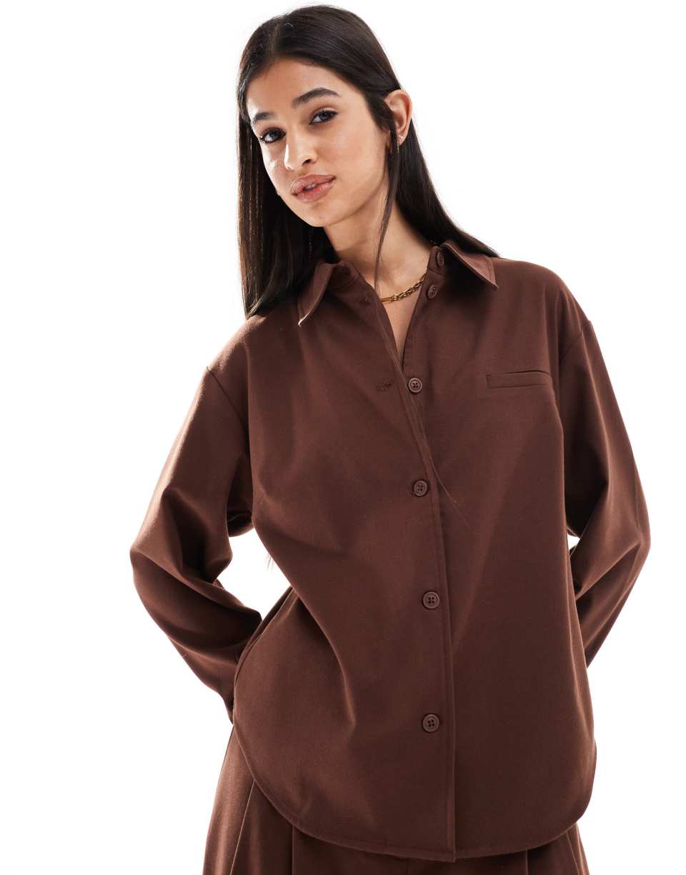 Brown tailored shirt