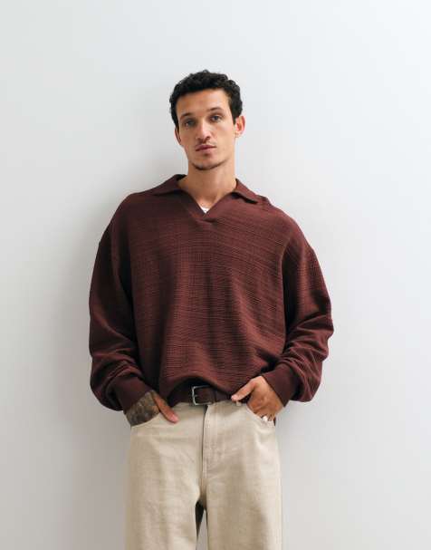 ASOS DESIGN - Brun oversized polo i firkantet pasform - view 1