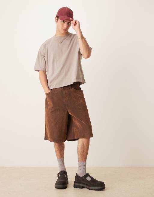 ASOS DESIGN - Brun oversized T-shirt med abstrakt grafik i firkantet pasform, 2 af 4