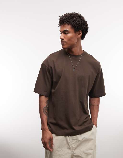 ASOS DESIGN - Brun oversized T-shirt med bobletekst-print, 2 af 5