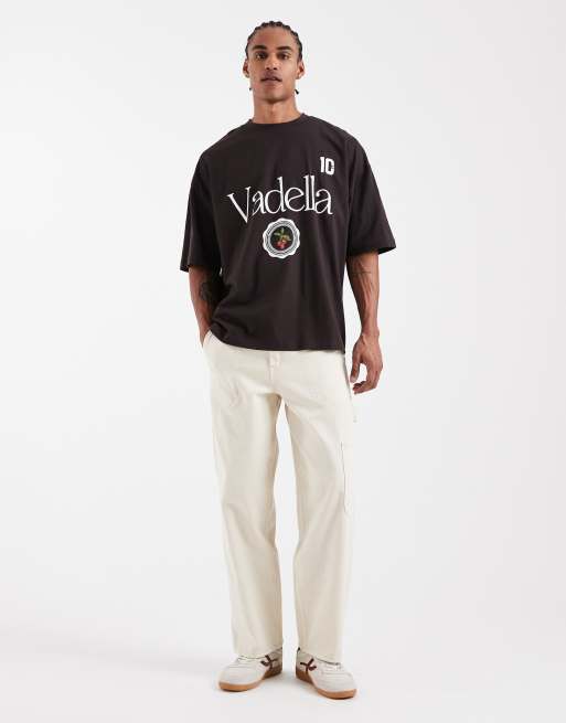 ASOS DESIGN - Brun oversized T-shirt med 'Paraiso'-print foran, 2 af 5