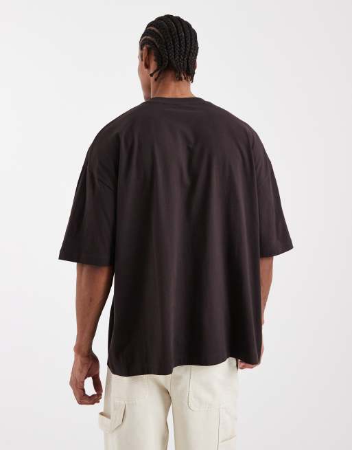 ASOS DESIGN - Brun oversized T-shirt med 'Paraiso'-print foran, 3 af 5