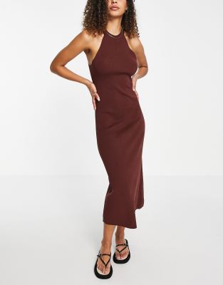 asos brown dress