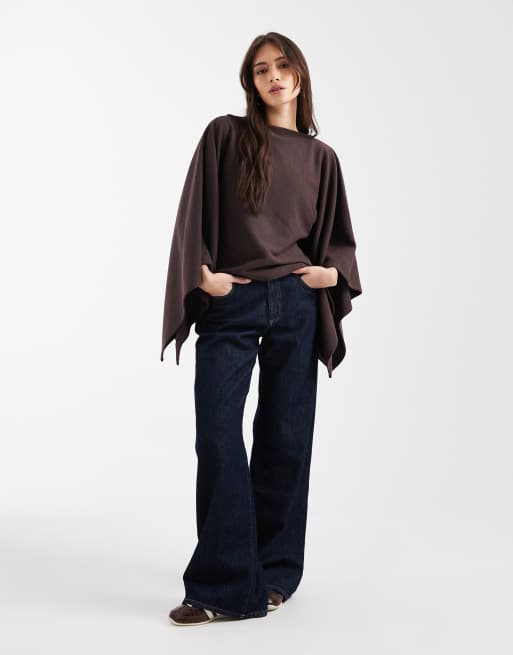 ASOS DESIGN – Brun, supermjuk topp i capestil, 3 av 4