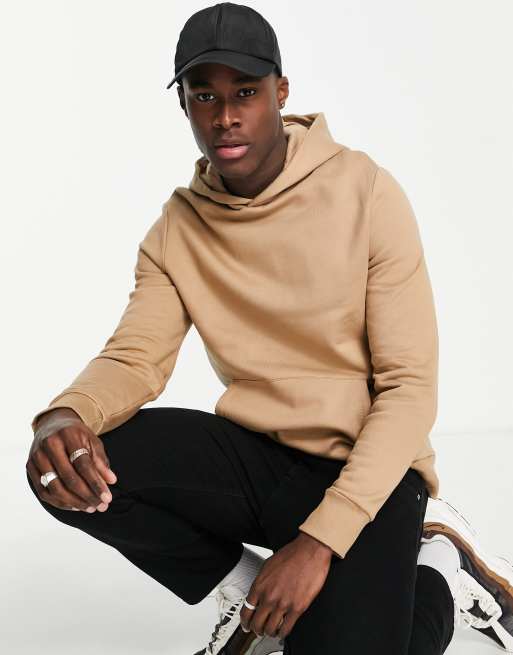 ASOS DESIGN – Brun sweatshirt av kraftigt material