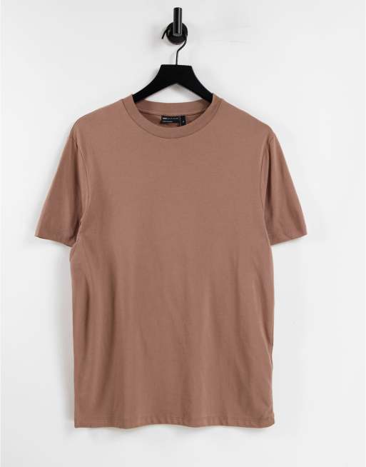 ASOS DESIGN - Brun T-shirt med rund hals