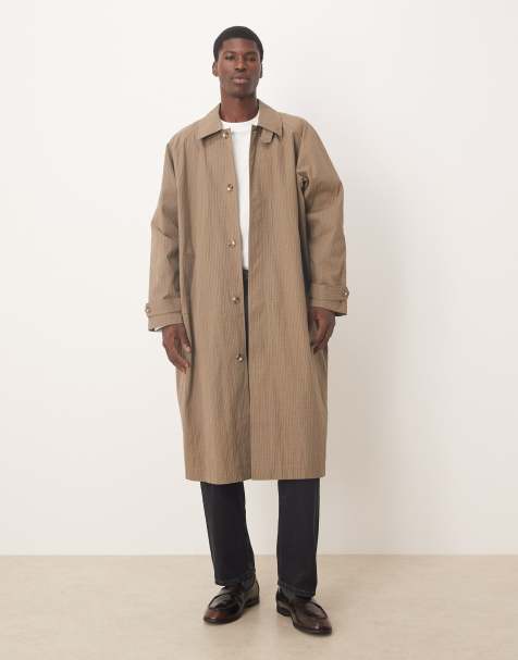 ASOS DESIGN - Brun ternet oversized carcoat - view 1