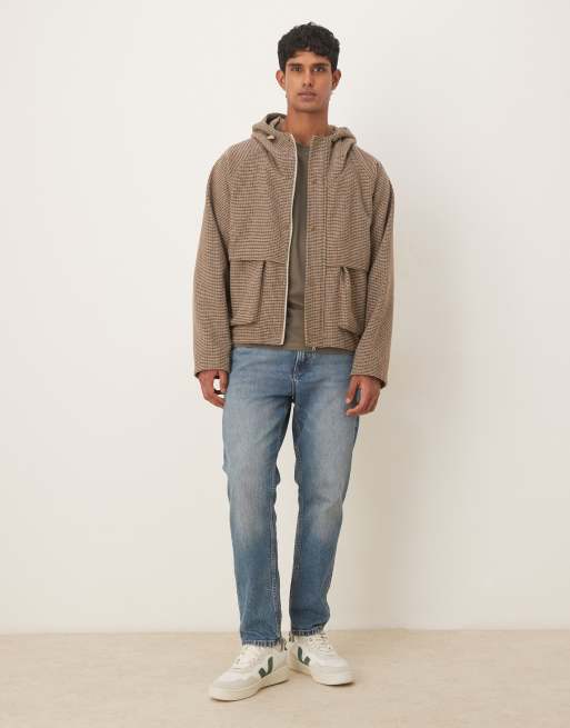 ASOS DESIGN – Brun vindjacka i yllelook, 2 av 5