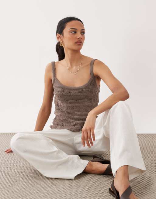 ASOS DESIGN – Virkat set med byxor, 2 av 3