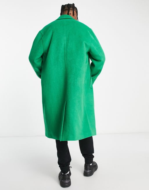 ASOS DESIGN – Brun ytterrock i oversize av yllemix, 2 av 4