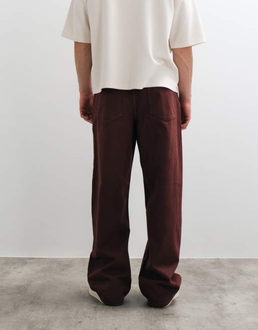 ASOS DESIGN – Bruna, baggy byxor med synliga knappar, 5 av 5