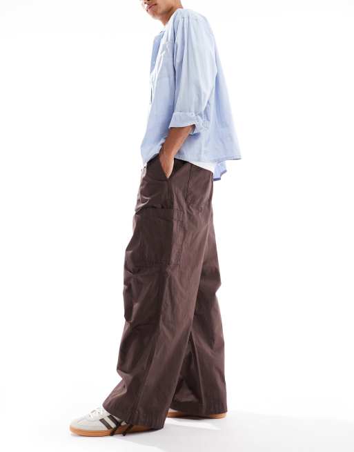 ASOS DESIGN – Bruna, baggy cargobyxor i ripstop och oversize, 3 av 5