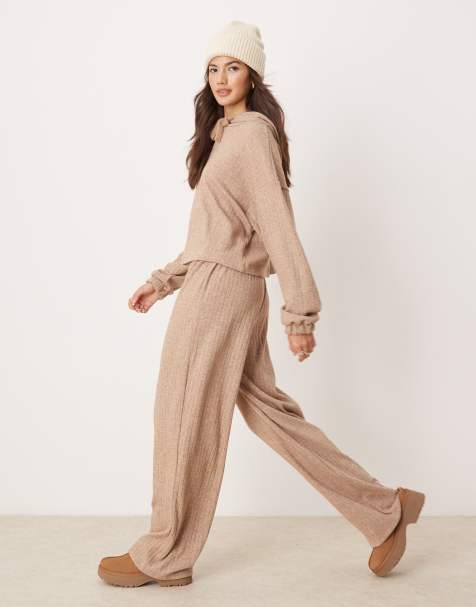 ASOS DESIGN – Bruna, bredribbade mysbyxor - view 1