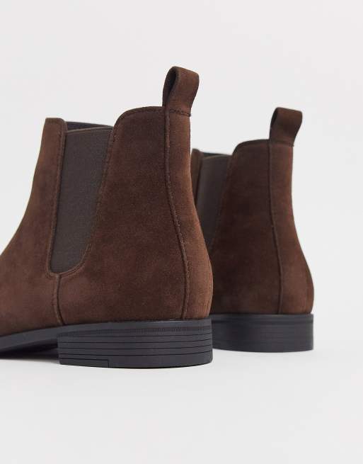 ASOS DESIGN – Bruna chelseaboots i mockaimitation, 4 av 4