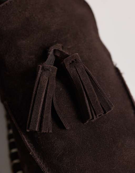ASOS DESIGN – Bruna espadrillos med tofsar i mocka, 3 av 4