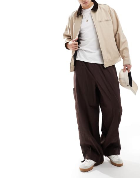 ASOS DESIGN – Bruna extra baggy cargobyxor med paneldetaljer - view 1
