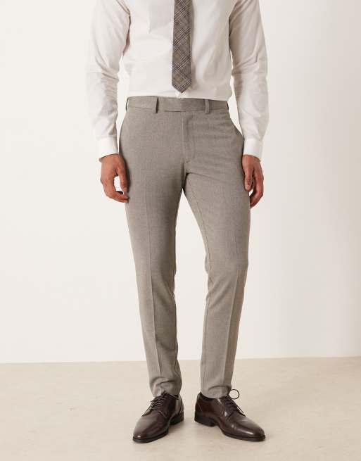 ASOS DESIGN – Bruna kostymbyxor i twill med extra smal passform, del av kostym, 2 av 5