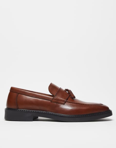 ASOS DESIGN – Bruna loafers i läder med tofsar - view 1