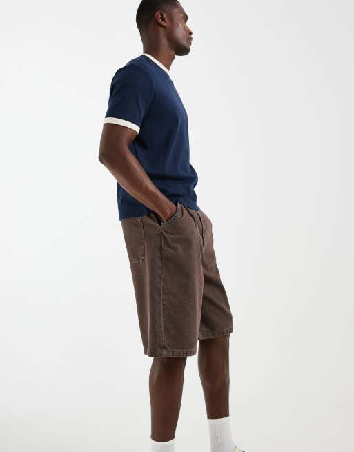 ASOS DESIGN – Bruna, medellånga jeansshorts, 4 av 5
