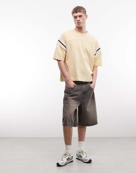 ASOS DESIGN – Bruna, tonade jorts i denim med ledig passform - view 1