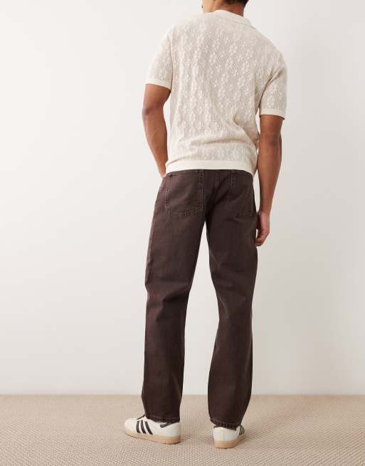 ASOS DESIGN – Bruna, tvättade, raka jeans, 3 av 5